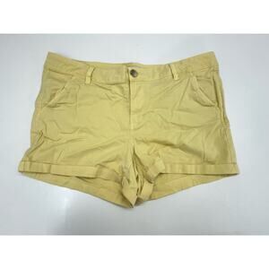 SO Womens Juniors Shorts Size 15 Yellow Chino Favorite Low Rise Midi